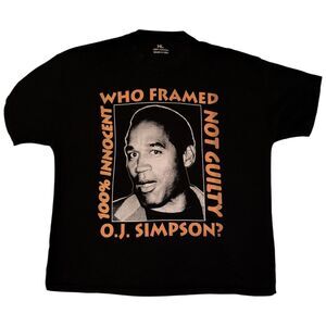 Vintage 90s Who Framed OJ Simpson T Shirt XL Black Don’t Squeeze the Juice